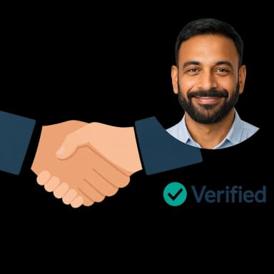 Verified partner with handshake